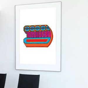 Cartel de la ilustración de la letra D