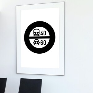 Límite de velocidad, ilustración, señal de tráfico francesa, señal de tráfico, señal vintage, Francia, peculiar, panneau ancien, limitación de vitesse