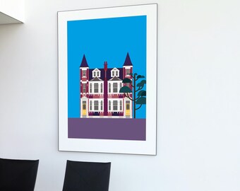 British Victorian villa illustration