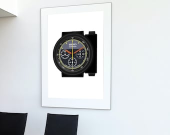 Seiko Giugiaro 7A28-7000 Ripley Alien watch illustration