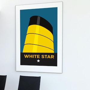 White Star Line Funnel poster illustration