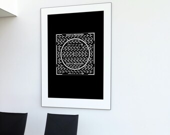 Manhole cover France minimalist poster