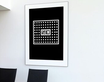 Manhole cover Singapore minimalist poster