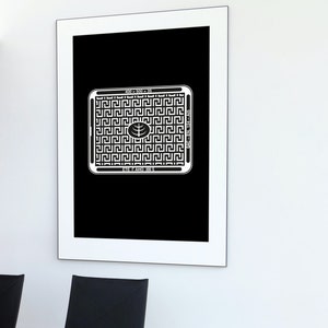 Manhole cover Greece minimalist poster