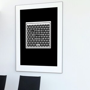Manhole cover England minimalist poster