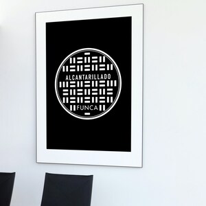 Manhole cover Spain minimalist poster