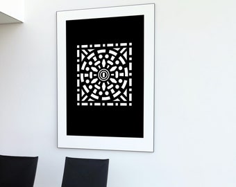 Manhole cover France minimalist poster