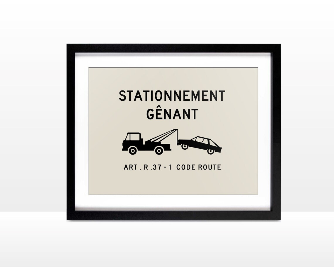 Stationnement G nant Nuisance Parking Illustration French Etsy