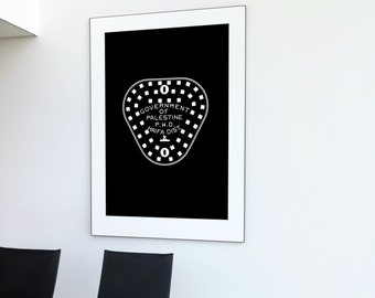Manhole cover Palestine minimalist poster