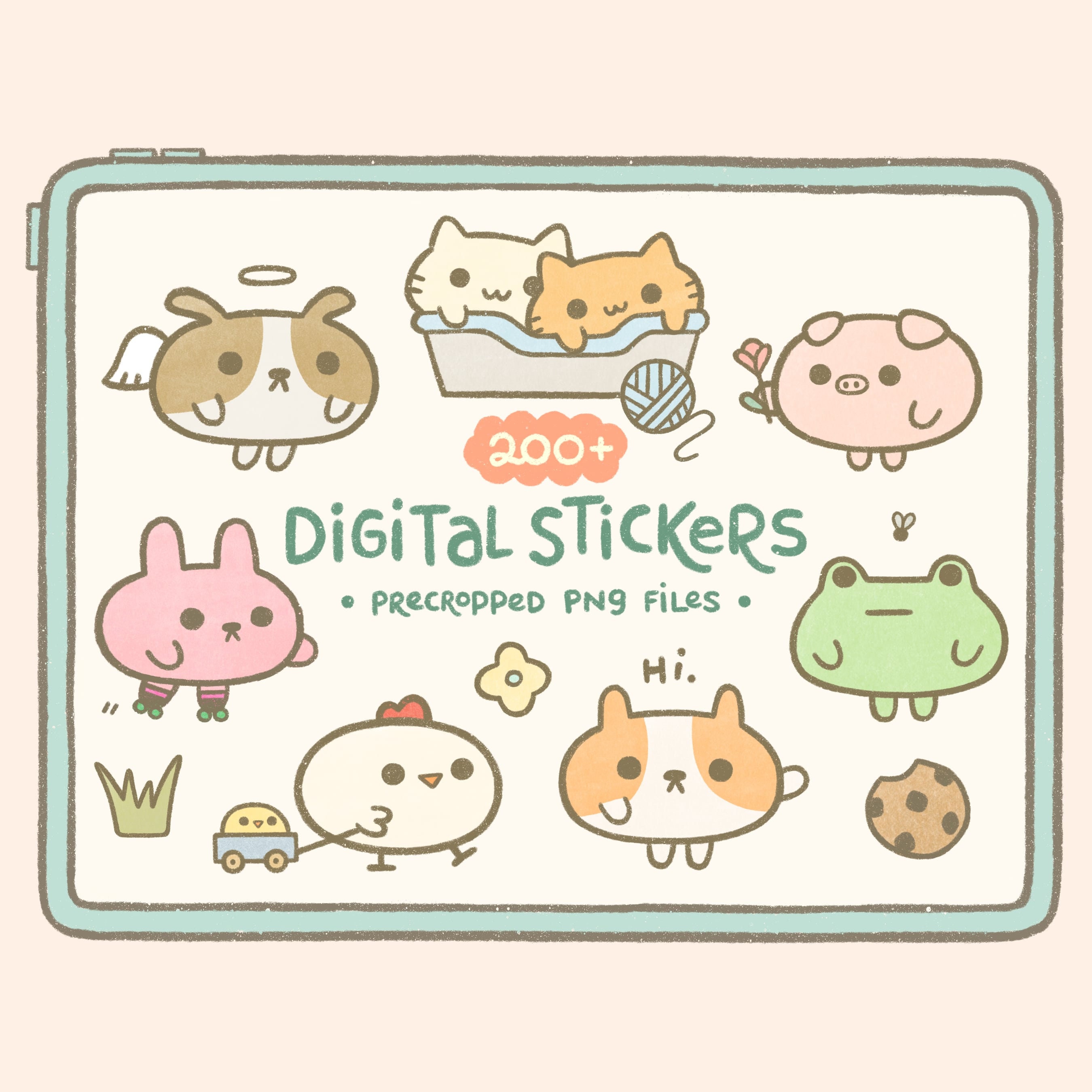 Fall Sticker Pack, Cute Animal Stickers, Aesthetic Stickers,Glossy,Vin –  Glitter Haze Boutique