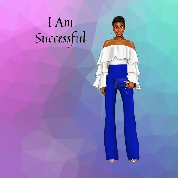 A4 Happy planner black girl afro classic printable cover Stationary