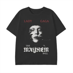 Lady Gaga  - The Mayhem Ball Tour Date T-Shirt - 180 GSM