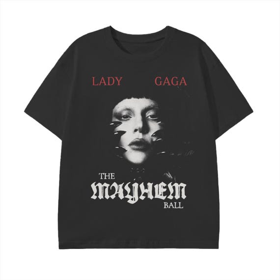Lady Gaga - the Mayhem Ball (front Print) T-shirt - 180 GSM - Etsy UK