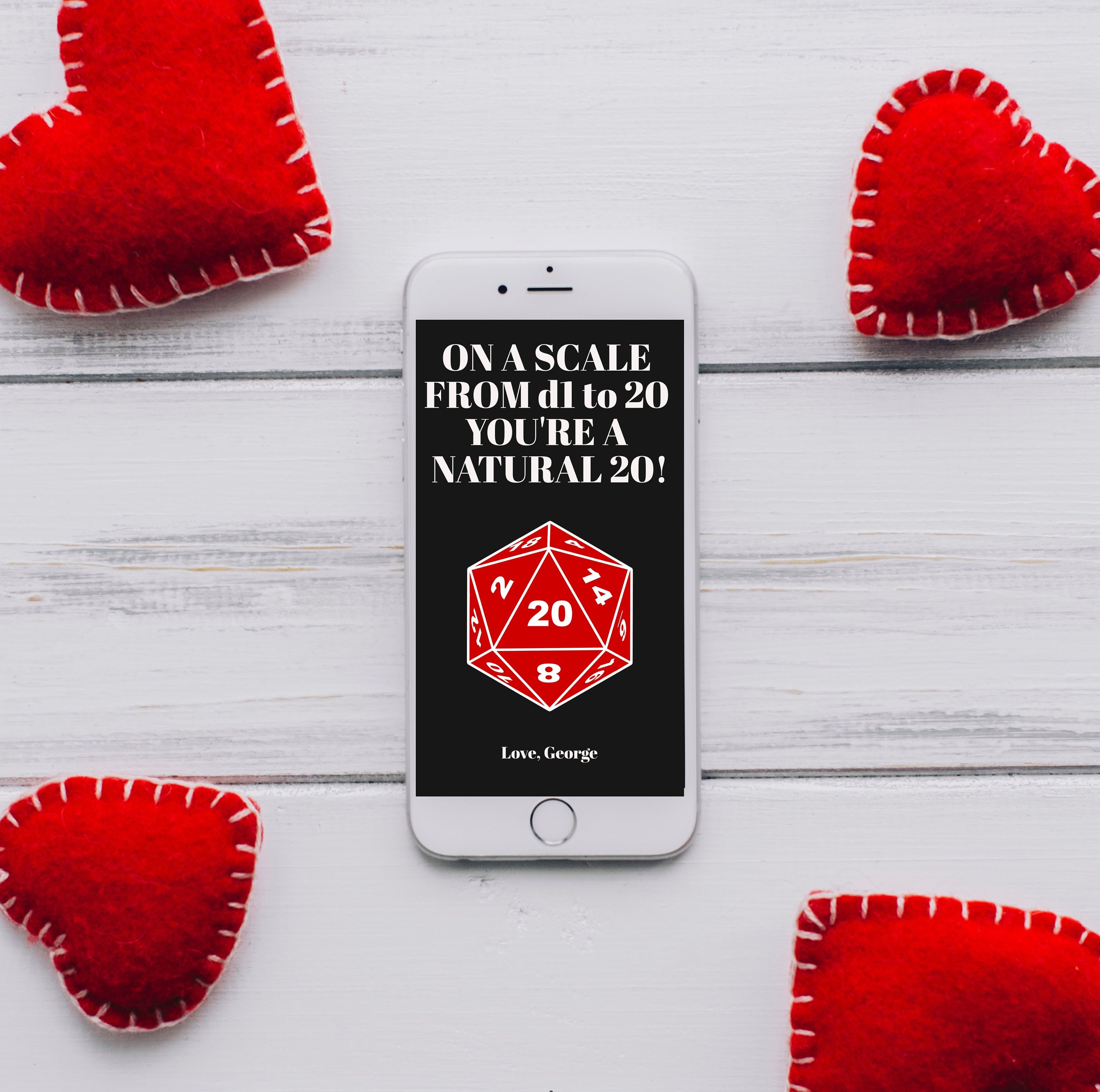 Valentines Card D20 Anniversary Dnd Card Dnd Valentine Etsy