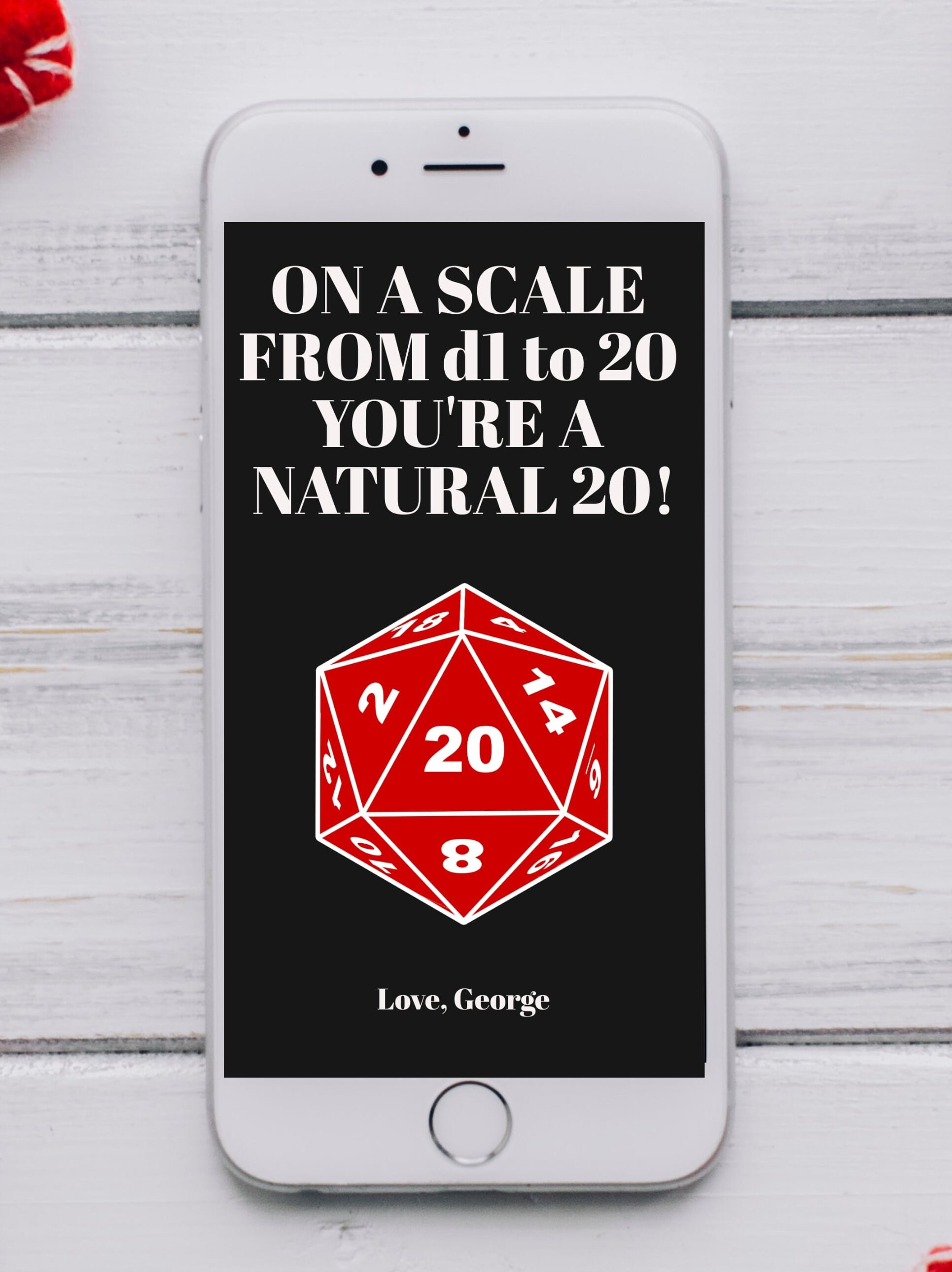 Valentines Card D20 Anniversary Dnd Card Dnd Valentine Etsy