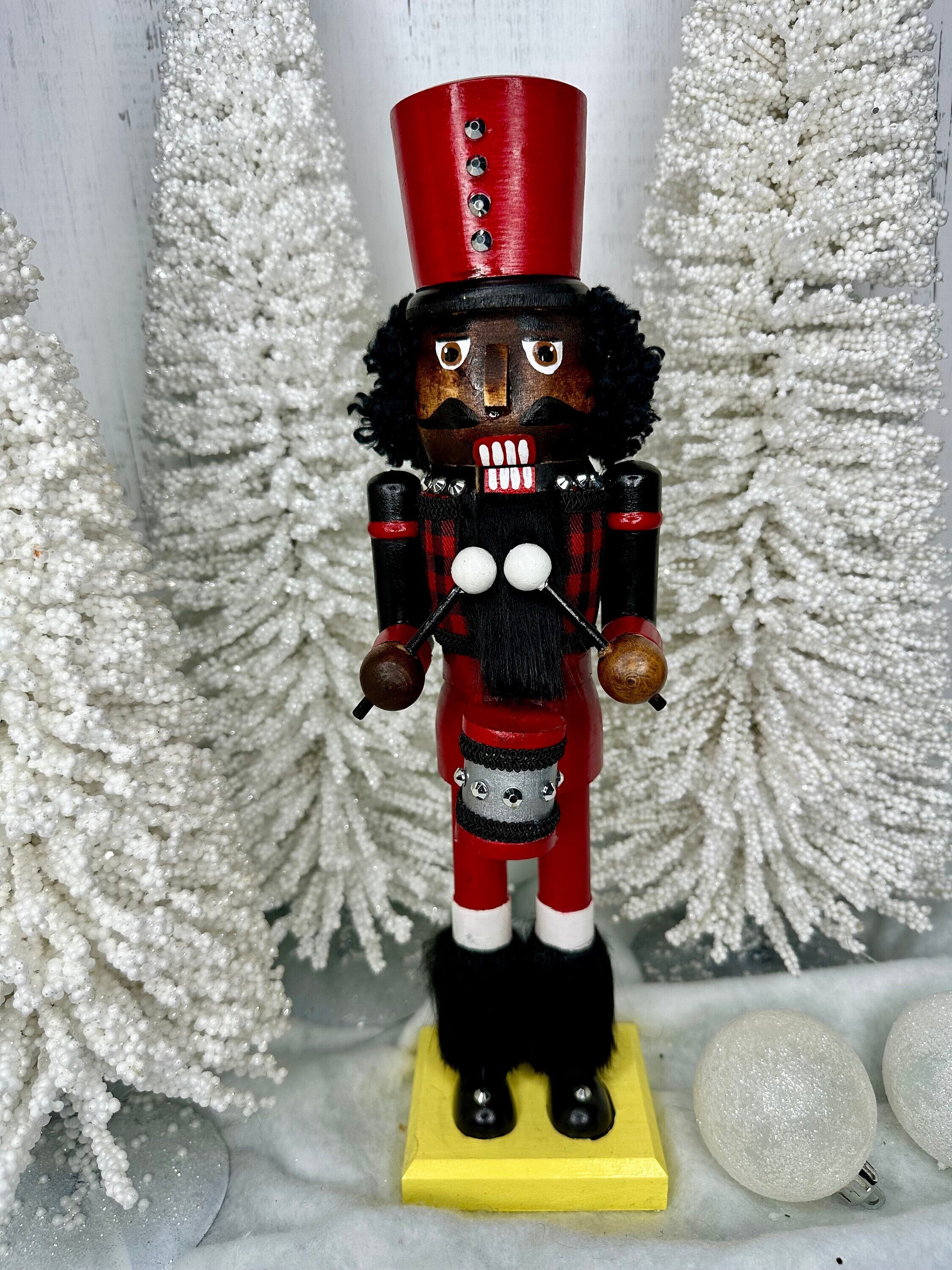 African American Nutcracker Black Buffalo Check Christmas Holiday Decor Etsy UK