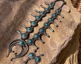 SIGNED Vintage Native American Indian Jewelry Sleeping Beauty