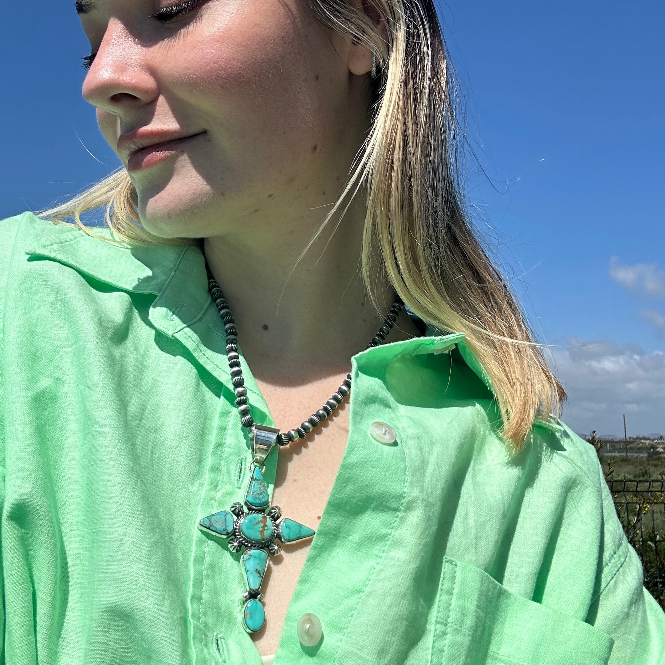 ターコイズ LFC×Linda Yazzie Royston Linda Yazzie - Etsy