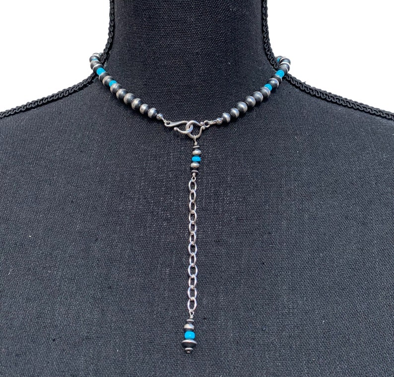 Navajo Hand-Finished1 16 Turquoise Navajo Pearl Necklace w 3-Inch Extender