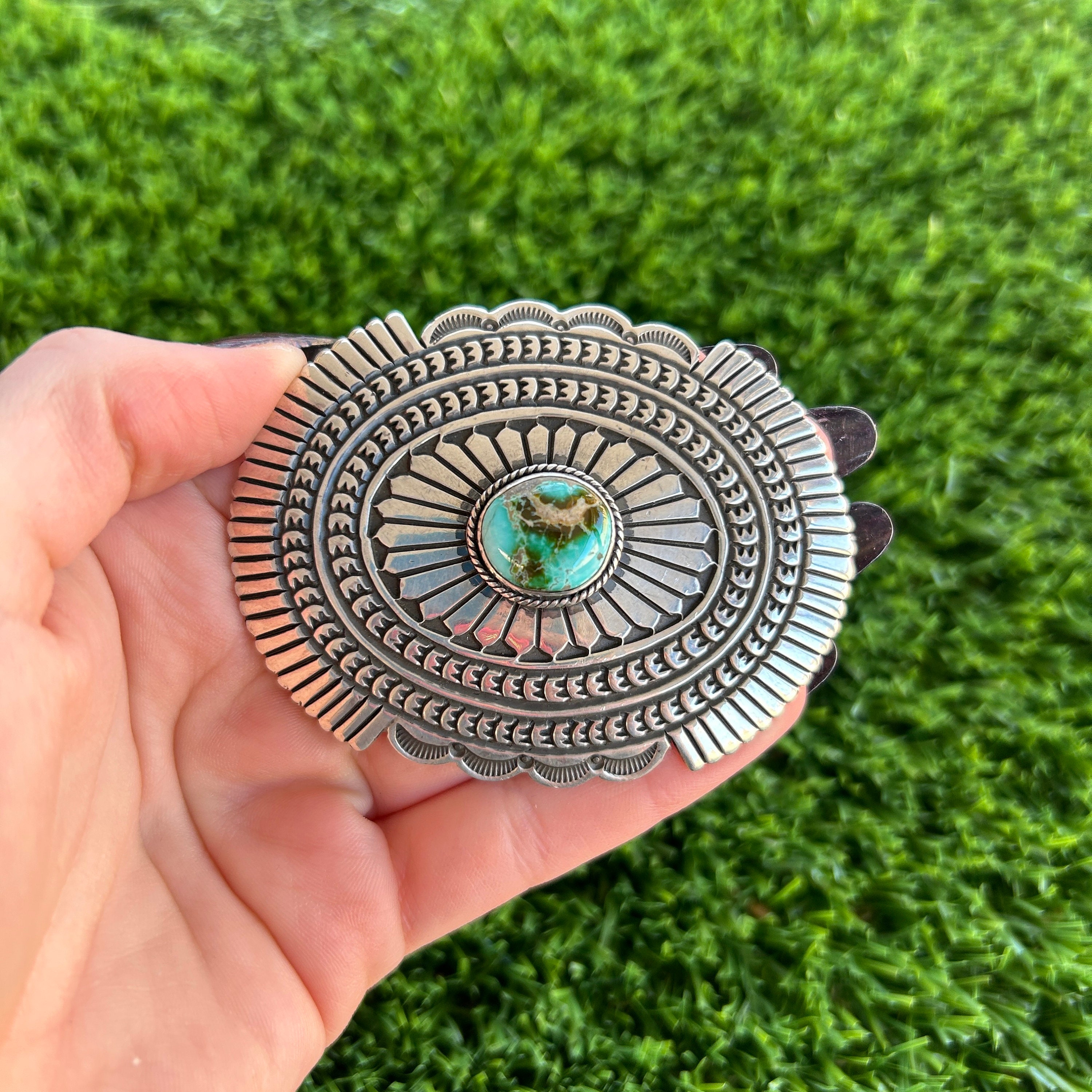 Thicker Museum Vintage Native American Navajo Aqua Turquoise Sterling Silver Bracelet Thicker Museum Vintage Native American Navajo Aqua Turquoise Sterling Silver Bracelet