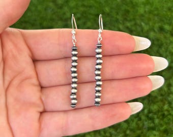 4mm Navajo Pearl Pin Earrings Hand-finished by Navajo Marilyn Platero