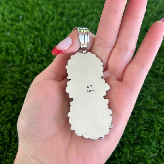 Natural Royston & Kingman Turq Totem Pendant Handmade by Navajo