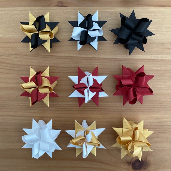 Skandinavisch Gefaltete Papiersterne - Vorgefertigtes Päckchen mit 8 Sternen