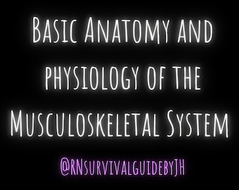 Hojas de estudio de anatomía y fisiología musculoesquelética (descarga digital)