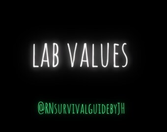 Valeurs de laboratoire - Patho/Fundamentals (TÉLÉCHARGEMENT NUMÉRIQUE)
