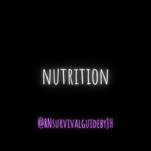 Nutrition Study Sheets for Nursing Students  - Patho/Fundments (DIGITAL DOWNLOAD)