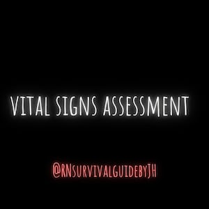 Vital Sign Assessment - Health Assessment (DIGITAL DOWNLOAD)