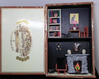 Cigar box creepy party diorama
