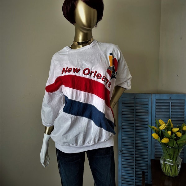 1980's New Orleans French Quarter Cotton 3/4 Sleeve Tee Size XL