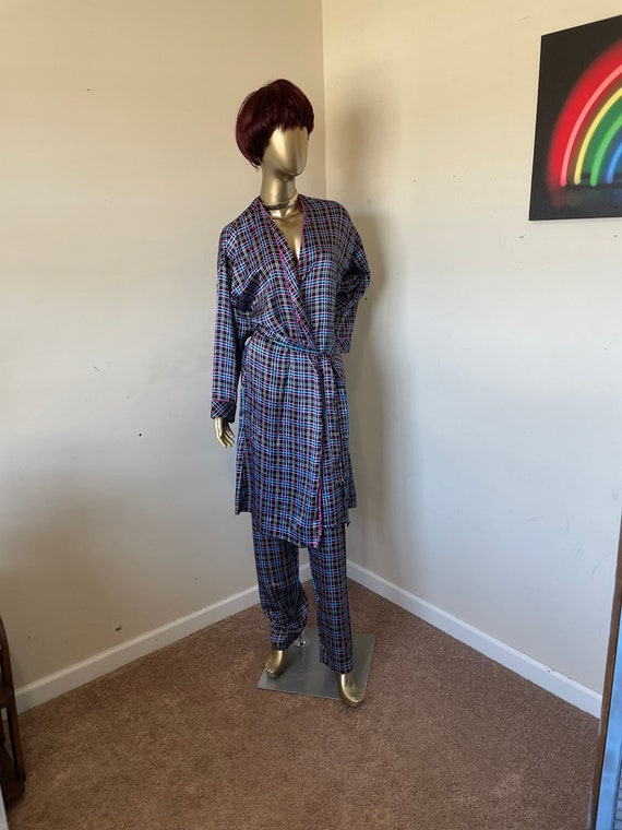 Miss Dior Lingerie Robe And Pants Pajama Set Vinta