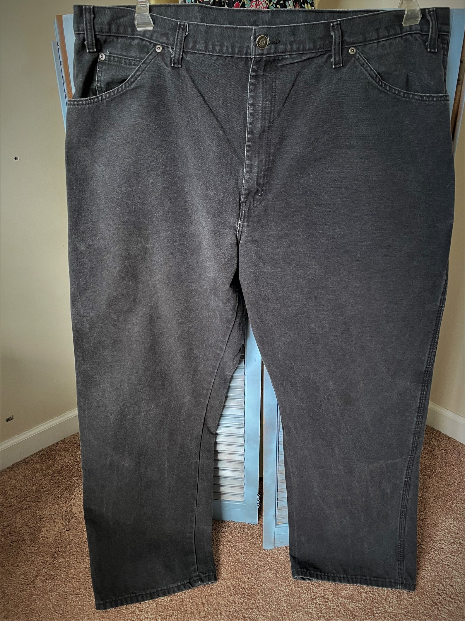 Vintage Dickies Carpenter Black Denim Men's Work Pants Etsy