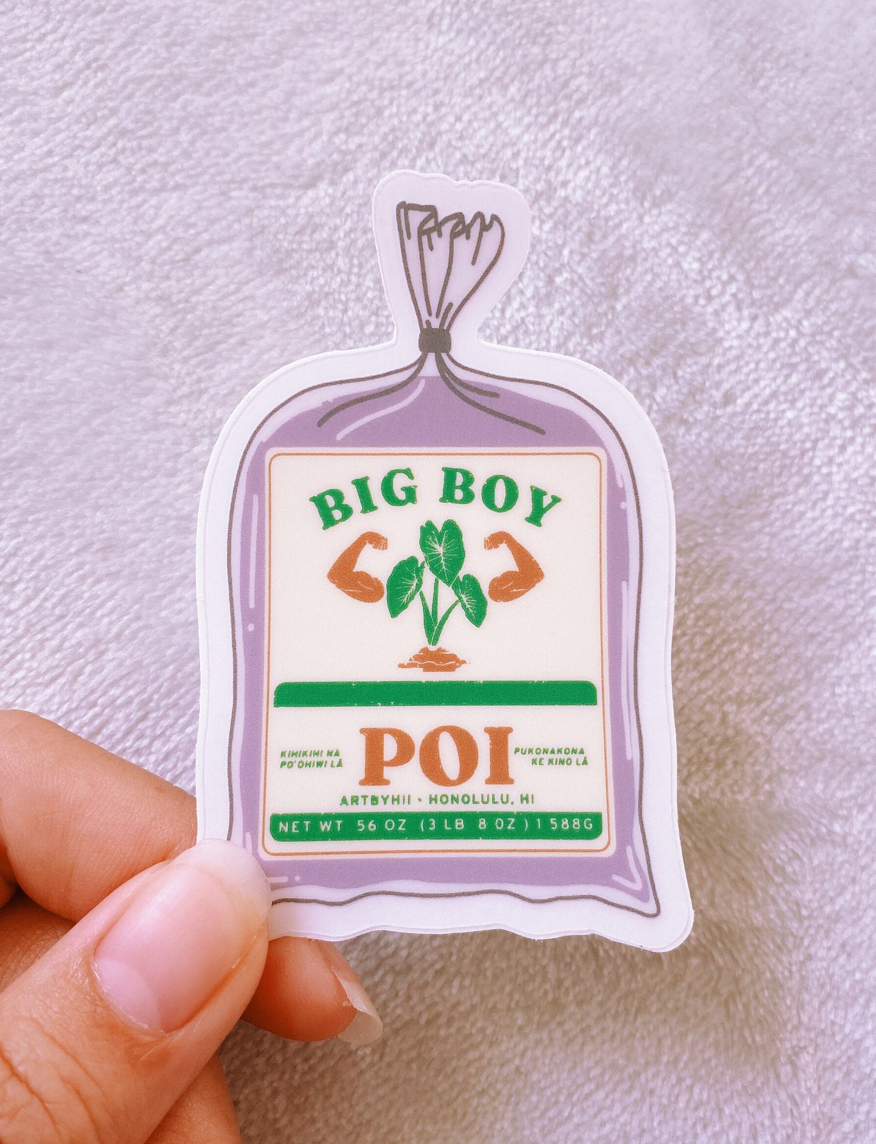 Big Boy Poi Bag || Die-cut Transparent Waterproof Stickers || Cute ...