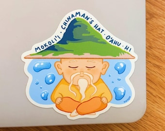 Mokoli'i Island Vinyl Sticker: Oahu Hawaiian Landmark, Weatherproof