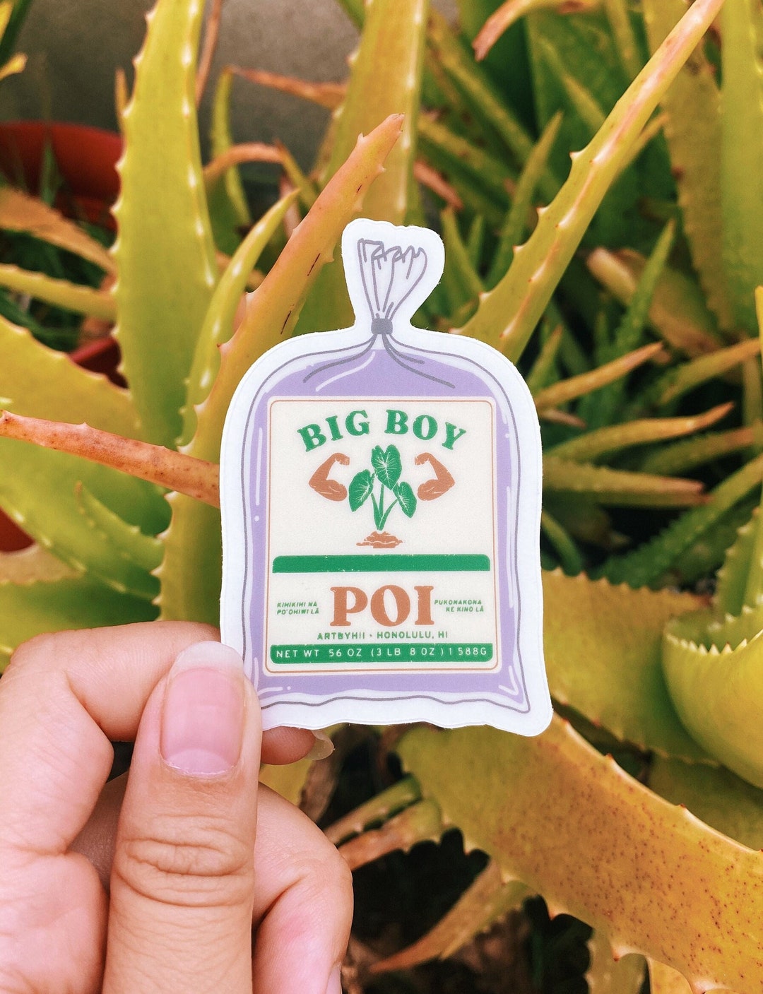 Big Boy Poi Bag || Die-cut Transparent Waterproof Stickers || Cute ...