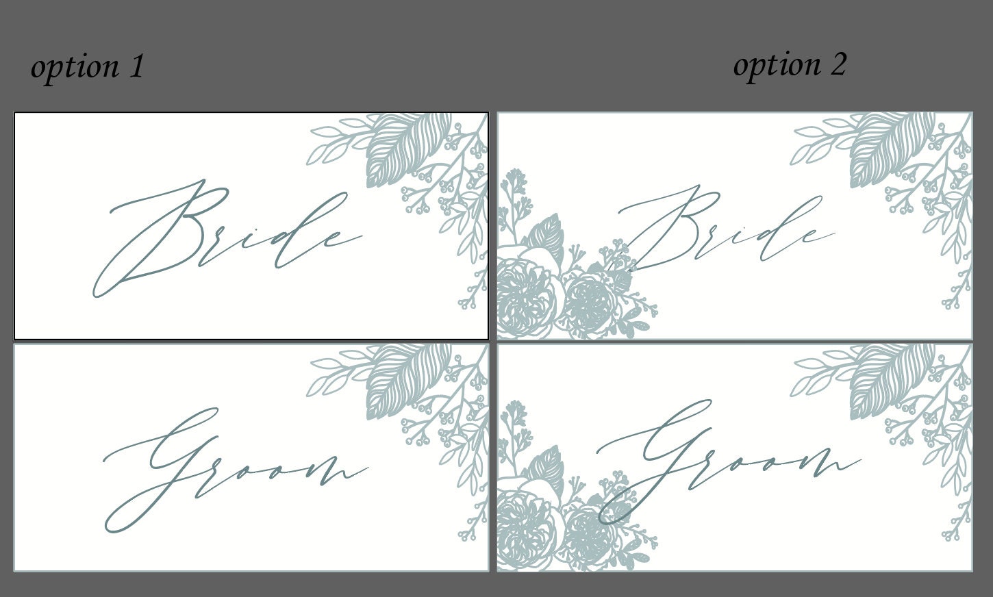 Delicate Flower Name Tag Name Tag Table Decor Wedding Etsy UK