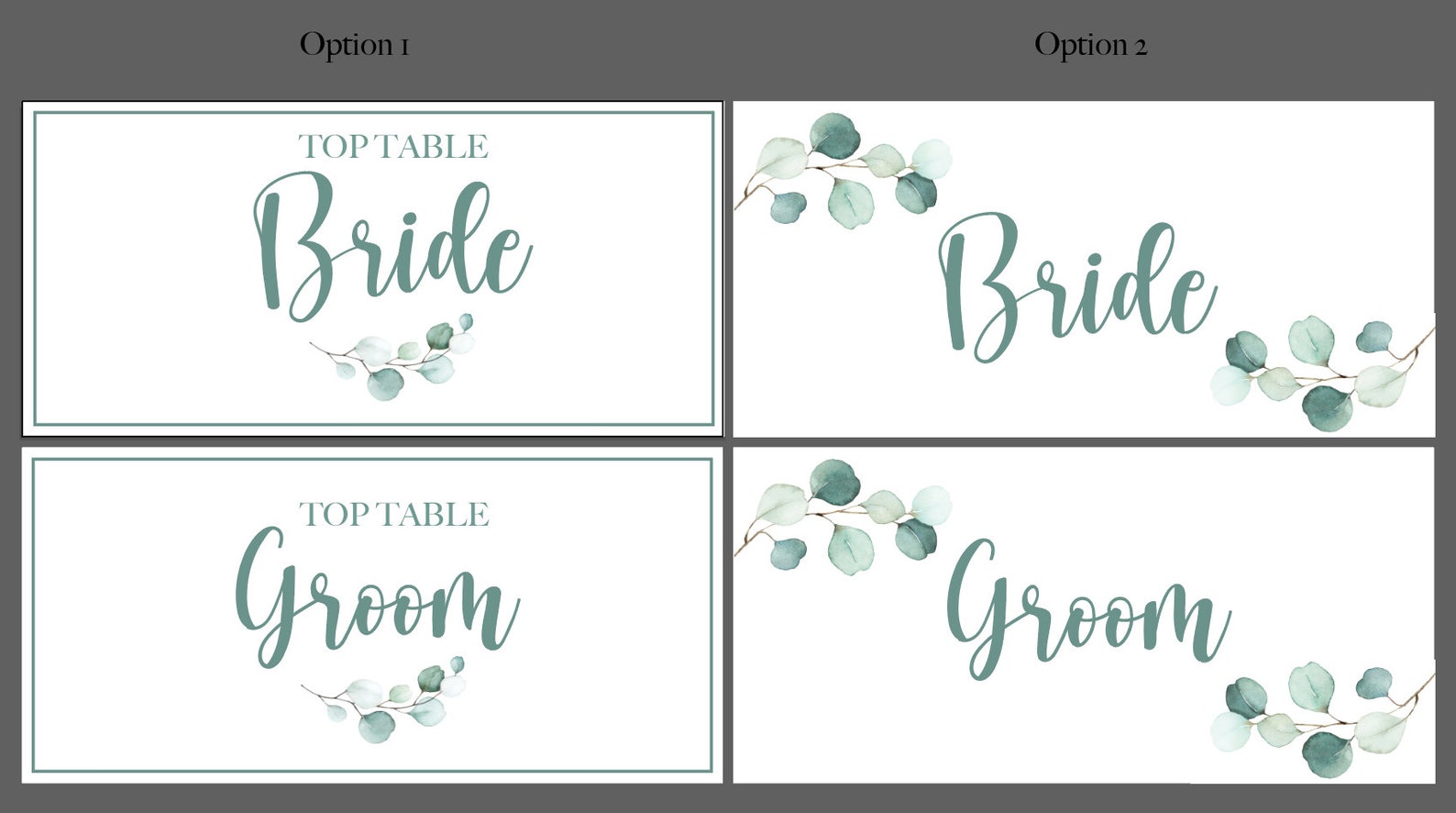 Eucalyptus Name Tag Personalised Name Tag Wedding table Etsy