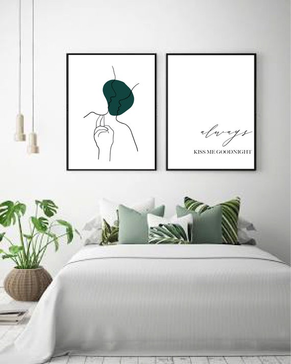 Bedroom Prints Line Art Line Art Prints House Hold Prints Etsy