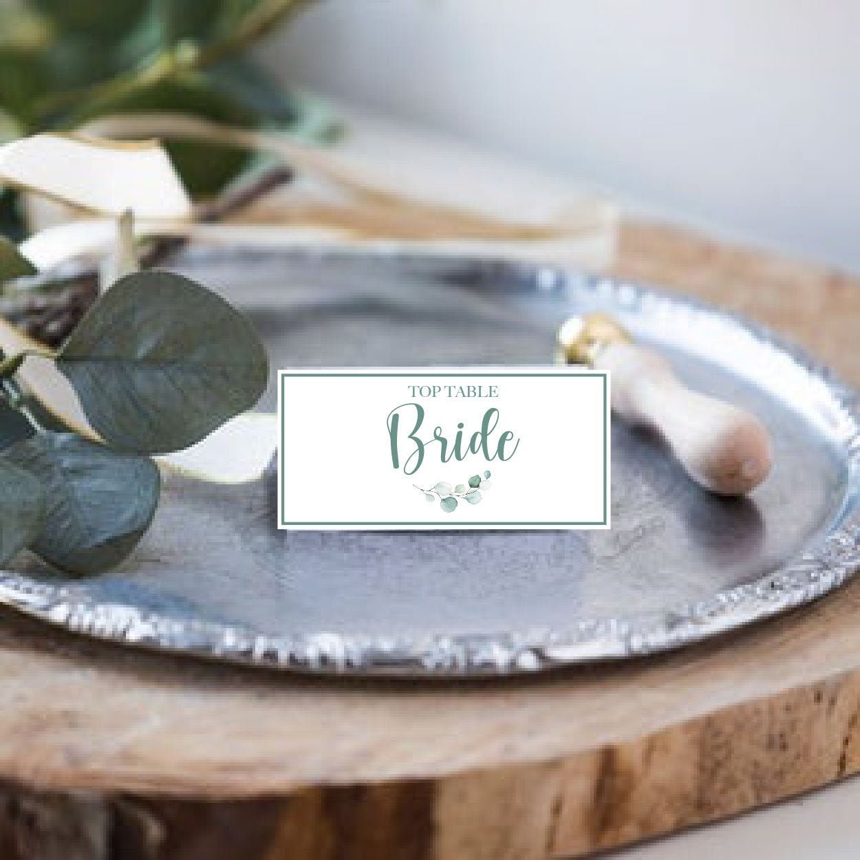Eucalyptus Name Tag Personalised Name Tag Wedding Table Etsy UK