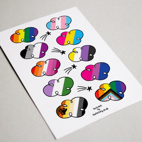 Pride Clouds | Temporary Tattoo | Skin-safe Temporary Tattoo, Gift for Adults, LGBTQ+, Happy Pride