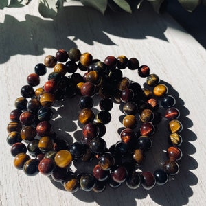 Tigers eye, 8mm tigers eye, grounding, confidence, good luck, bracelets