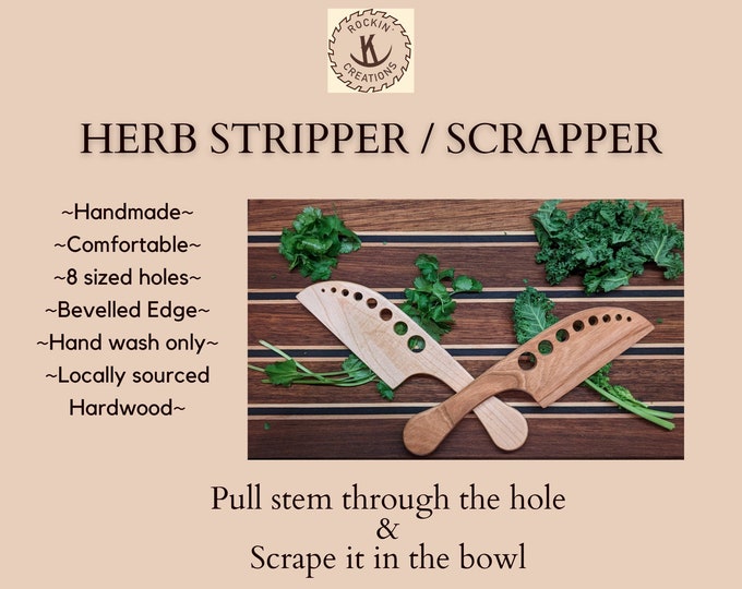 Herb Stripper / Scraper, Handmade, Free Shipping