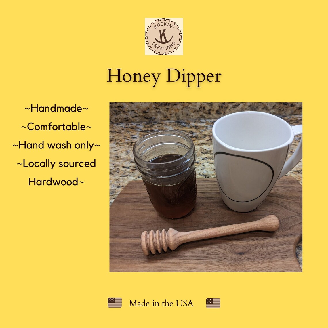 Hand Turned Honey Dipper Honeydipper Honey Wand Honey Etsy
