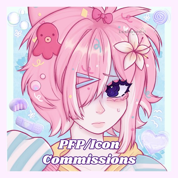 Custom Aesthetic Anime Icon, PFP/DP Art Commission