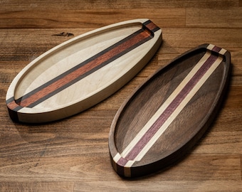 Maple Sushi Tray, Padauk & Katalox Serving Board, Wooden Sushi Platter, Japanese Serving Tray, Sushi Board