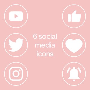 Minimal Youtube and Social Media Animation Starter Kit (White) 6 Animations, 6 Icons