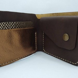 cartera de cuero hecha a mano